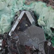Cuprite with Malachite, Plancheite etc.