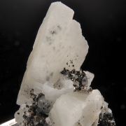 Jacobsite on and in Calcite (exceptional)