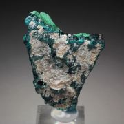 DIOPTASE, MALACHITE pseudomorph