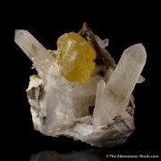 Gem Sphalerite and Quartz with Calcite