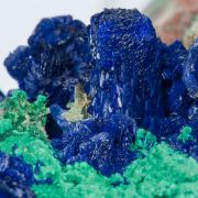 Azurite with Malachite and Quartz