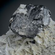 Bournonite on Barite - uncommon French locality