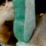 Beryl var. Emerald on Quartz