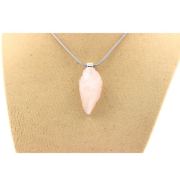 Necklace raw pink Quartz.