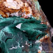 Malachite on Calcite