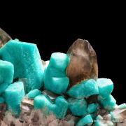 Microcline var. Amazonite with Smoky Quartz