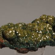Pyromorphite on Malachite