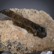 Apatite (Fluorapatite) on Calcite