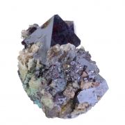 Cuprite with Baryte and Chrysocolla