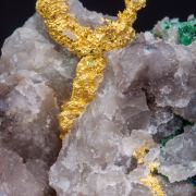 Gold with Malachite, Chrysocolla and Quartz