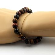 Multicolor Tiger's Eye Bracelet 8 mm Beads.
