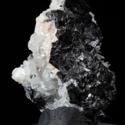 Calcite & Quartz on Sphalerite