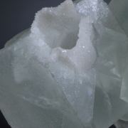 Fluorite with Quartz casts after Calcite