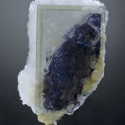 Fluorite (purple cloud) with Calcite