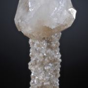 Calcite  on Hemimorphite
