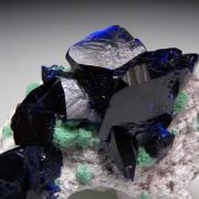 Azurite, Malachite on Dickite