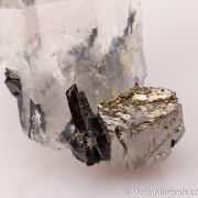 Quartz with Arsenopyrite, Ferberite