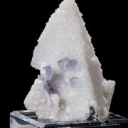 Quartz Epimorph ps. Calcite with Fluorite