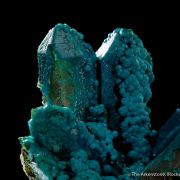 Chrysocolla in Quartz