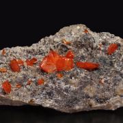 Wulfenite with Calcite