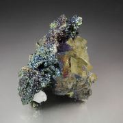 FLUORITE, iridescent PYRITE