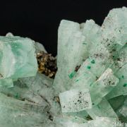 Barite with Malachite