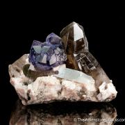 Smoky Quartz with Fluorite & Feldspar