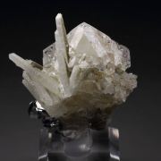 water-clear FLUORITE, QUARTZ