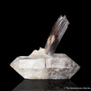 Brookite on Quartz with Rutile inclusions