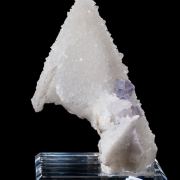 Quartz Epimorph ps. Calcite with Fluorite