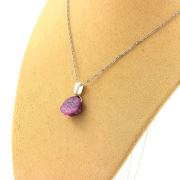 Raw Ruby Necklace. 9.66 ct.