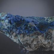 Cornetite - crystallized, with minor Malachite