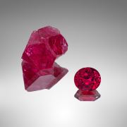 Spinel (Rough 4.24 ct & Cut 0.77 ct)