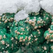 Malachite with Calcite and Cerussite