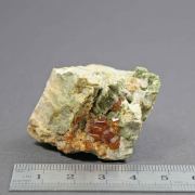 Garnet on pyroxene - Grafton Co., New Hampshire, USA