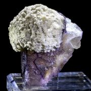 Huge Elmwood Barite Ball on Fluorite