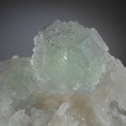 Fluorite on Quartz and Calcite, Ex. Szenics collection