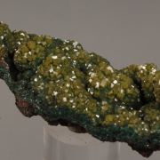 Pyromorphite on Malachite