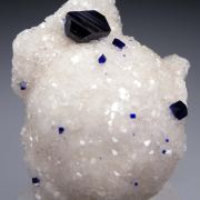 Azurite on Calcite