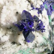 Azurite with Quartz