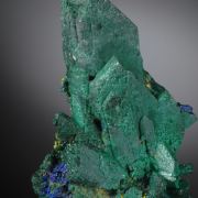 Malachite replacing Azurite, exceptional Tsumeb classic