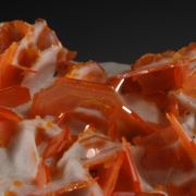 Wulfenite on Calcite