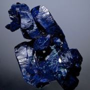 Azurite with Malachite - curved faces
