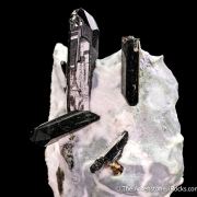 Neptunite on Natrolite