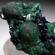 Azurite on Malachite