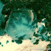 Cuprian Smithsonite, Rosasite on Cerussite