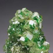 gem GARNET var. GROSSULAR with GREEN CHROMIAN PHANTOMS