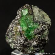 Tsavorite on Graphite