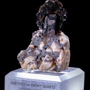 Goethite Spray on Smoky Quartz & Microcline