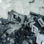 Galena with Quartz and Pyrite